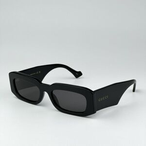 NEW Gucci GG1426S 001 Black Grey Unisex Rectangle Sunglasses GG 1426S